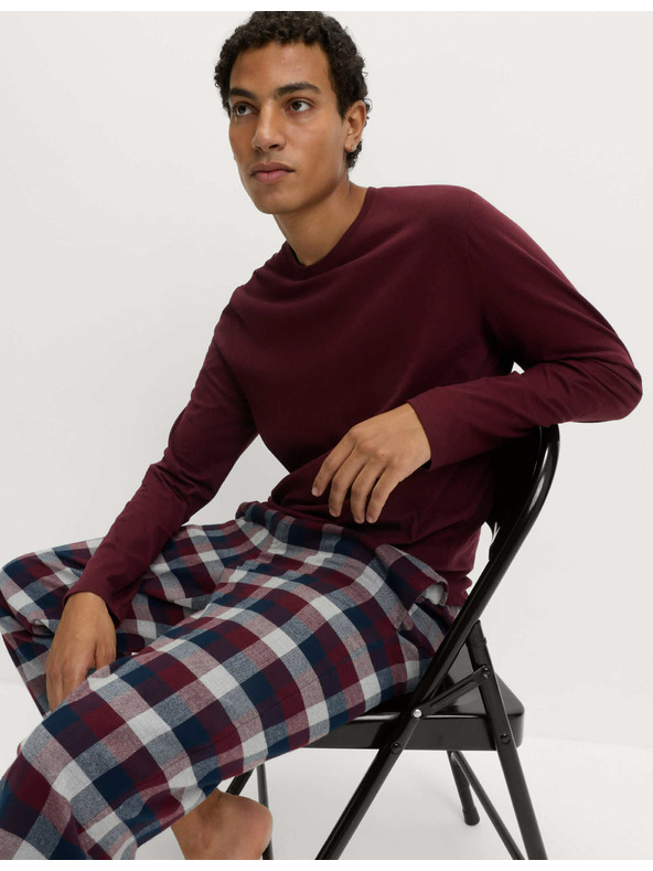 Marks & Spencer Pižama iz česane bombažne tkanine Marks & Spencer rdeča