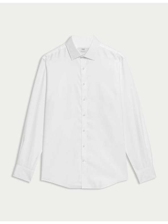 Marks & Spencer Srajca iz bombaže klasičnega kroja z nezmečkljivo obdelavo Marks & Spencer bela