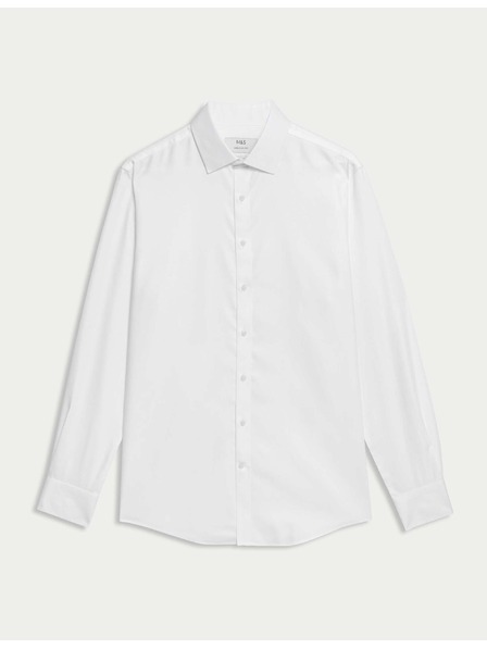 Marks & Spencer Srajca iz bombaže klasičnega kroja z nezmečkljivo obdelavo Marks & Spencer bela