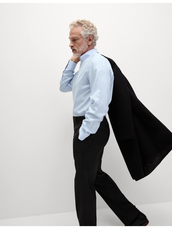 Marks & Spencer Srajca iz čiste bombaže klasičnega kroja z nezmečkljivo obdelavo Marks & Spencer modra