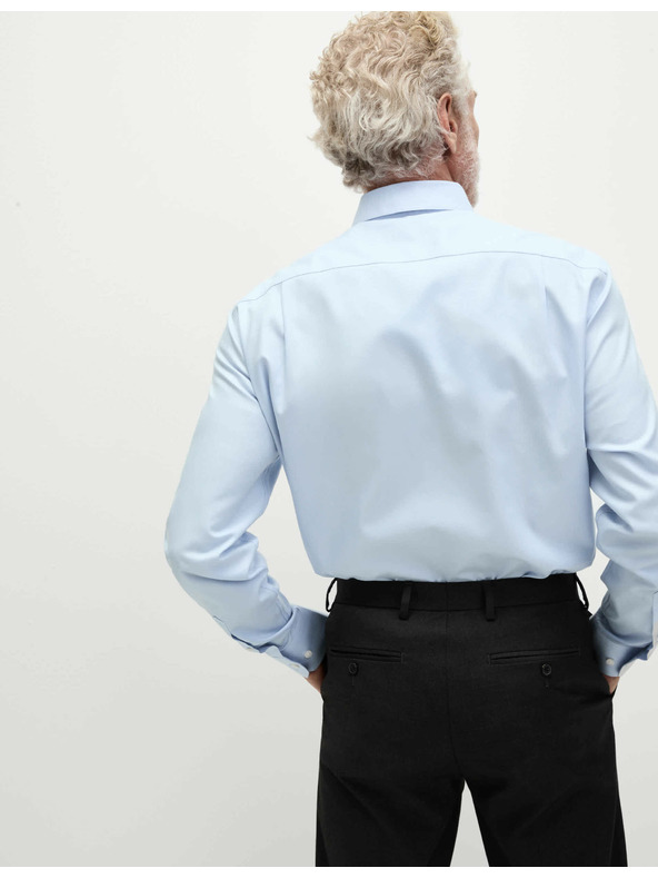 Marks & Spencer Srajca iz čiste bombaže klasičnega kroja z nezmečkljivo obdelavo Marks & Spencer modra