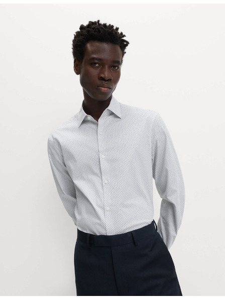 Marks & Spencer Srajca s potiskom normalnega kroja iz čiste bombaže Marks & Spencer bela