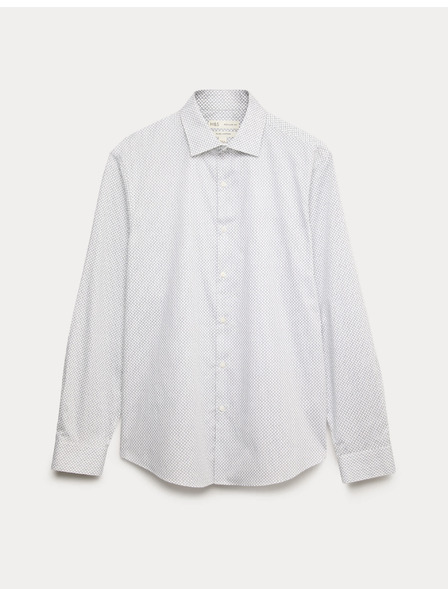 Marks & Spencer Srajca s potiskom normalnega kroja iz čiste bombaže Marks & Spencer bela