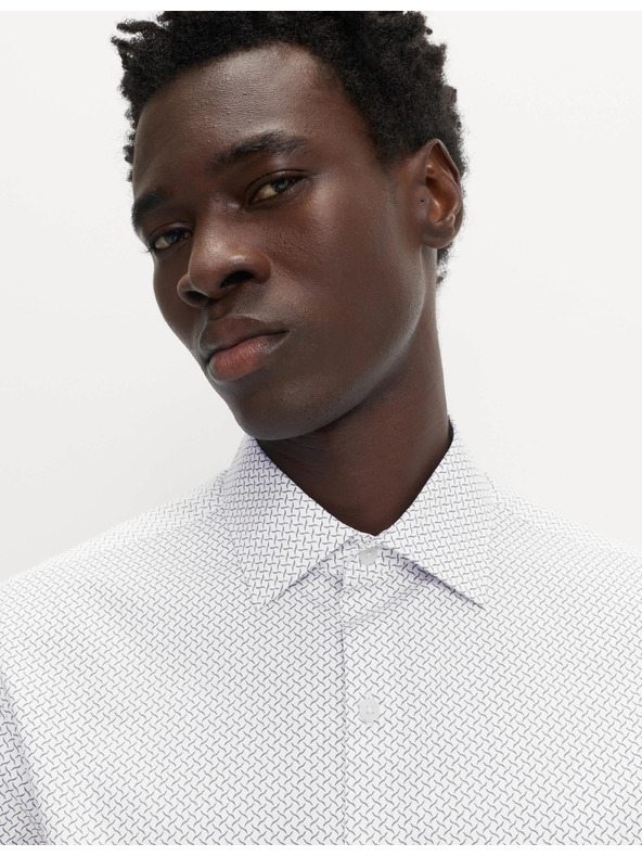 Marks & Spencer Srajca s potiskom normalnega kroja iz čiste bombaže Marks & Spencer bela