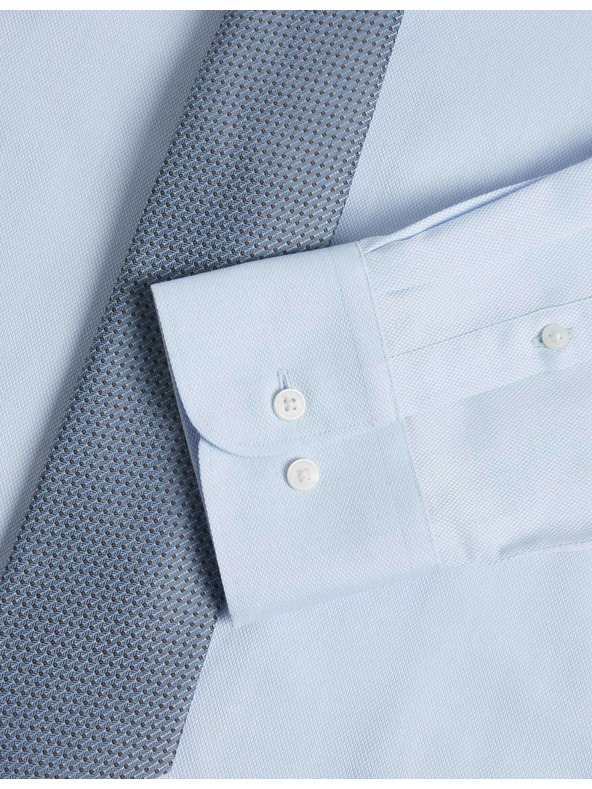 Marks & Spencer Srajca ozkega kroja in kravata, enostavno likanje Marks & Spencer modra