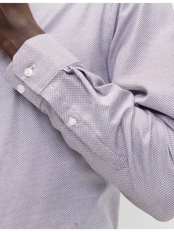 Marks & Spencer Luksuzna srajca normalnega kroja iz čiste bombaže s teksturo Marks & Spencer rdeča