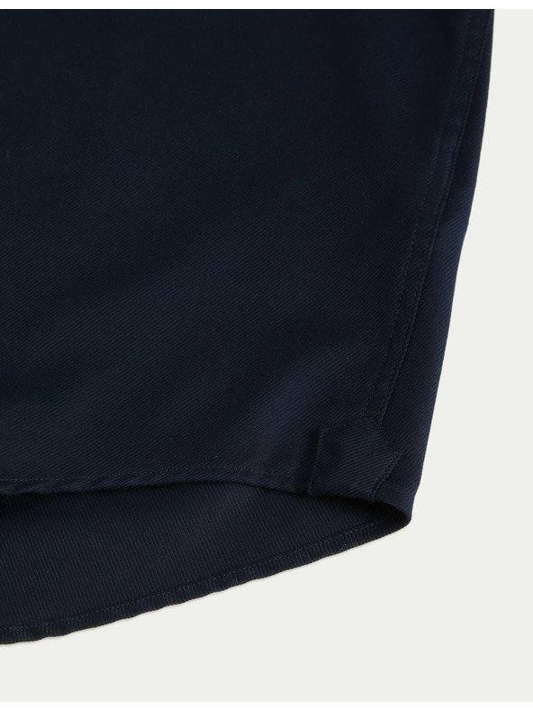 Marks & Spencer Keperjasta srajca ozkega kroja iz luksuzne bombaže z dvojno manšeto Marks & Spencer mornarsko modra