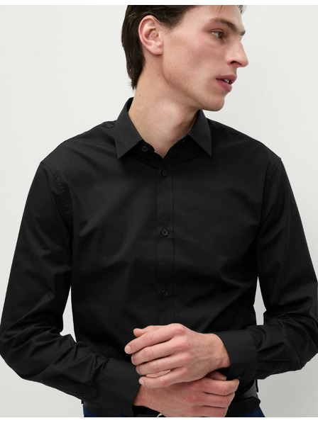 Marks & Spencer Srajca ozkega kroja, enostavno likanje Marks & Spencer črna