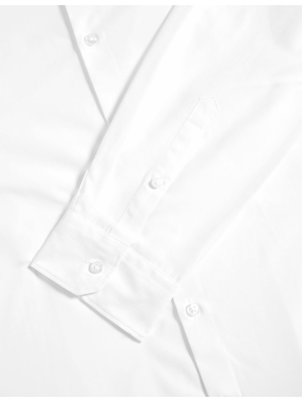 Marks & Spencer Srajca ozkega kroja iz mešanice bombaža z nezmečkljivo obdelavo Marks & Spencer bela