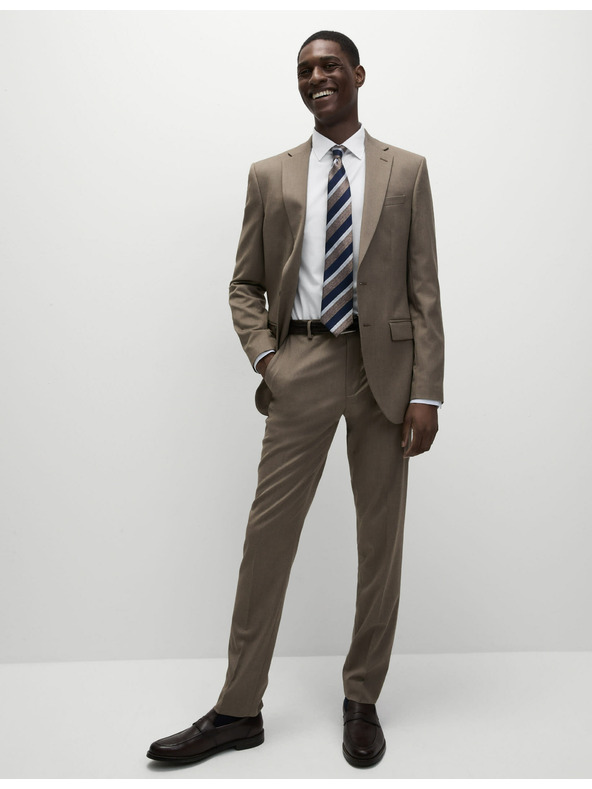 Marks & Spencer Srajca ozkega kroja iz mešanice bombaža z nezmečkljivo obdelavo Marks & Spencer bela