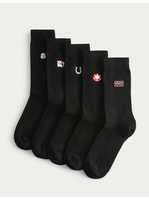 Marks & Spencer 5 parov nogavic Cool & Fresh™ Casino z visokim deležem bombaža Marks & Spencer črna