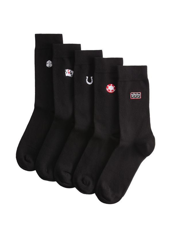 Marks & Spencer 5 parov nogavic Cool & Fresh™ Casino z visokim deležem bombaža Marks & Spencer črna