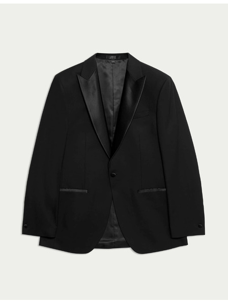 Marks & Spencer Smoking suknjič z elastiko, ozek kroj Marks & Spencer črna