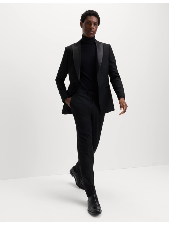 Marks & Spencer Smoking hlače ozkega kroja z elastiko Marks & Spencer črna