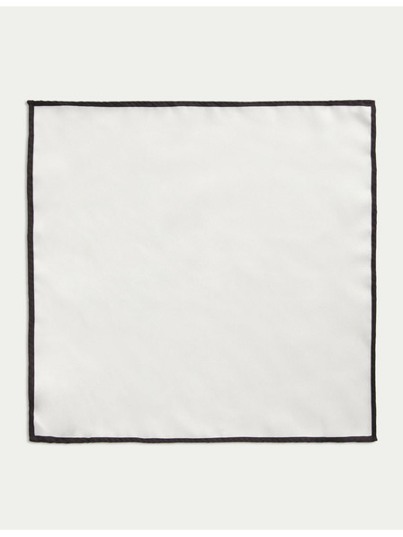 Marks & Spencer Svileni žepni robček iz čiste svile Marks & Spencer bela