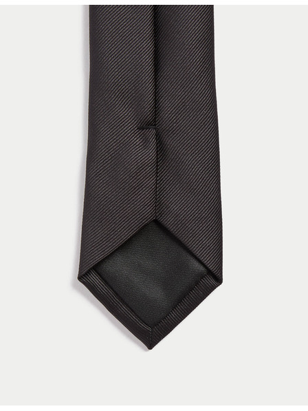 Marks & Spencer Ozka enoborvna kravata, primerna za pranje v pralnem stroju Marks & Spencer črna