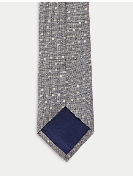 Marks & Spencer Kravata iz čiste svile z geometrijskim vzorcem Marks & Spencer rjava