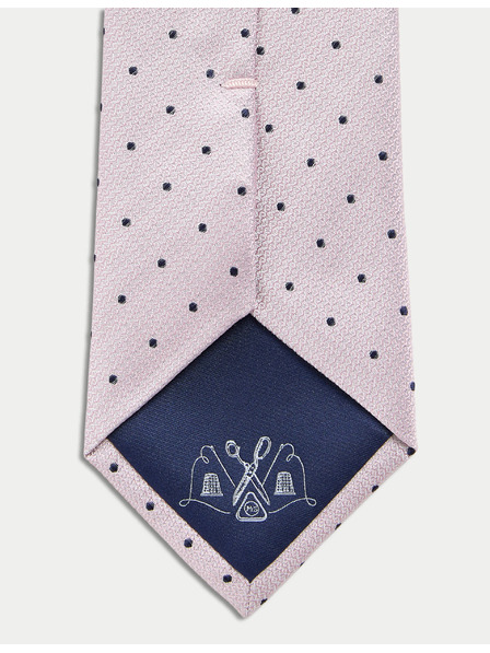 Marks & Spencer Pikčasta kravata iz čiste svile Marks & Spencer roza