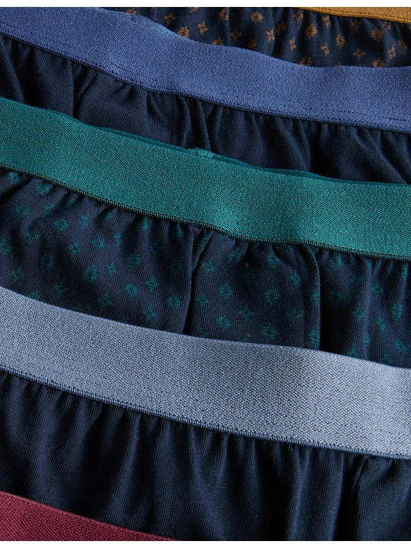 Marks & Spencer Žersejske boksarice iz čistega bombaža s tehnologijo Cool & Fresh™ in geometrijskim motivom, komplet 5 kosov Marks & Spencer mornarsko modra