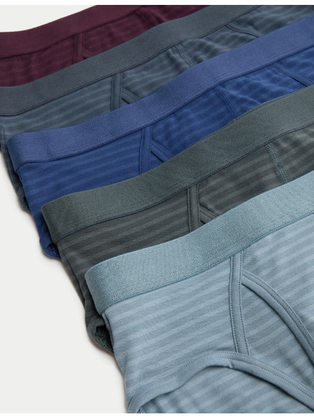 Marks & Spencer Bombažne spodnje hlačke z raztezkom, s tehnologijo Cool & Fresh™, 5 kosov Marks & Spencer večbarvna