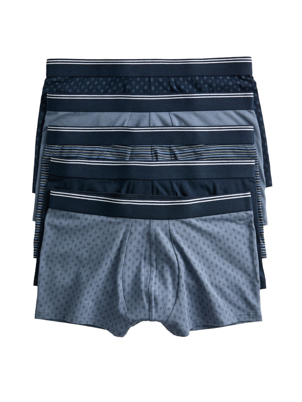 Marks & Spencer Bočne bombažne raztegljive boksarice s tehnologijo Cool & Fresh™, 5 kosov Marks & Spencer modra