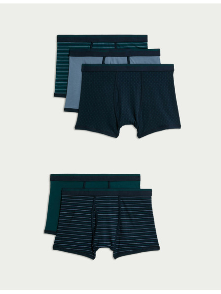 Marks & Spencer Boksarice iz bombaža z raztezkom, s tehnologijo Cool & Fresh™, 5 kosov Marks & Spencer zelena