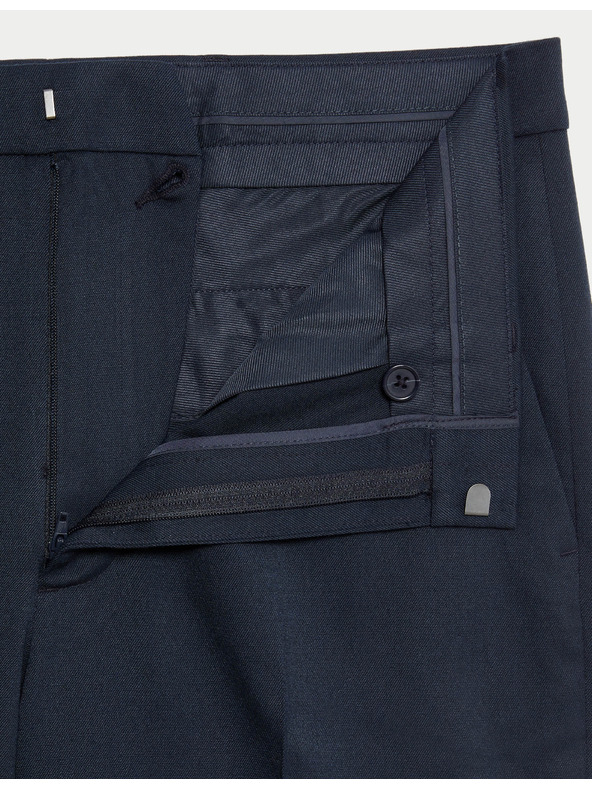 Marks & Spencer Hlače normalnega kroja z úpravou Smart Stretch Marks & Spencer mornarsko modra