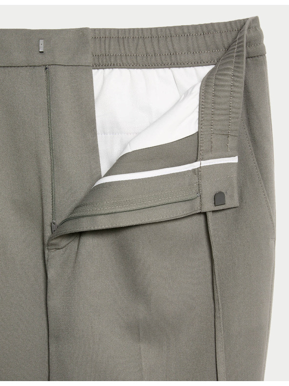 Marks & Spencer Elastične formalne hlače klasičnega kroja Marks & Spencer siva