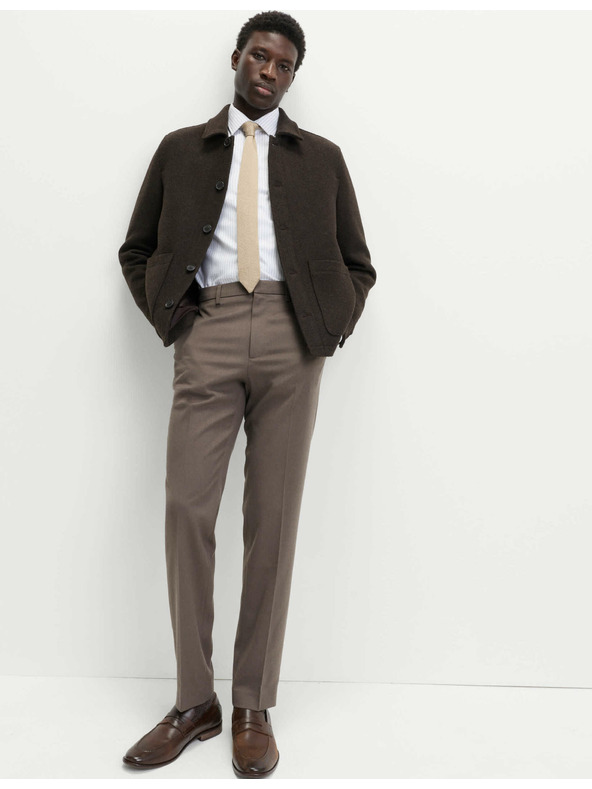 Marks & Spencer Hlače normalnega kroja z úpravou Smart Stretch Marks & Spencer rjava