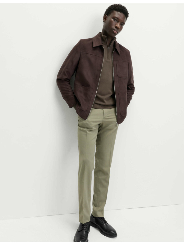 Marks & Spencer Svilene elegantne raztegljive hlače ozkega kroja Marks & Spencer zelena