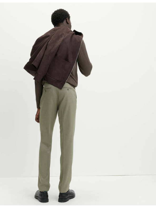 Marks & Spencer Svilene elegantne raztegljive hlače ozkega kroja Marks & Spencer zelena