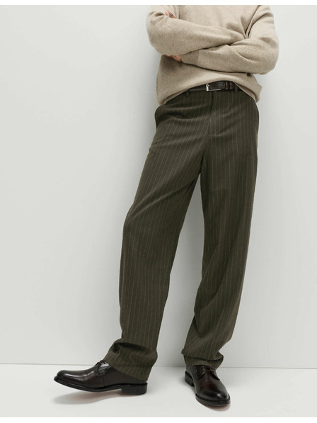 Marks & Spencer Gladke hlače prostega kroja z mehkimi črtami Marks & Spencer rjava