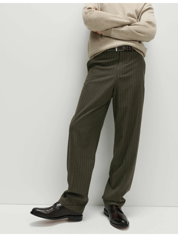 Marks & Spencer Gladke hlače prostega kroja z mehkimi črtami Marks & Spencer rjava