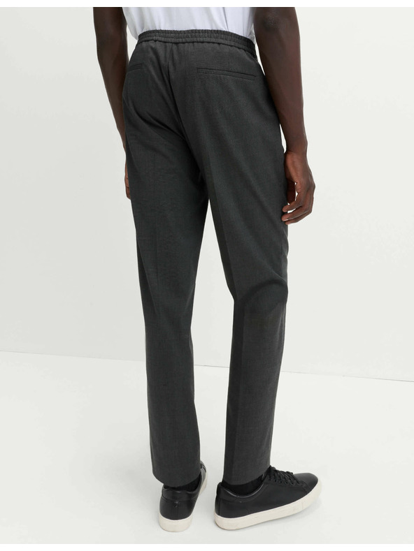 Marks & Spencer Elegantne hlače z elastičnim pasom iz bombažne mešanice Marks & Spencer siva