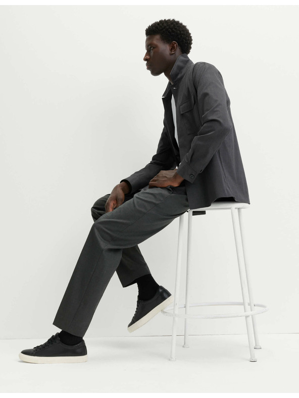 Marks & Spencer Elegantne hlače z elastičnim pasom iz bombažne mešanice Marks & Spencer siva