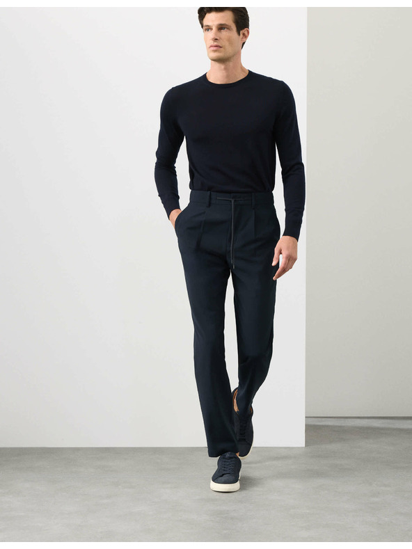 Marks & Spencer Oblačne hlače iz volne mešanice Marks & Spencer mornarsko modra