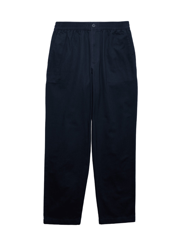 Marks & Spencer Hlače z motivom ribje kosti, iz čiste bombaža Marks & Spencer mornarsko modra