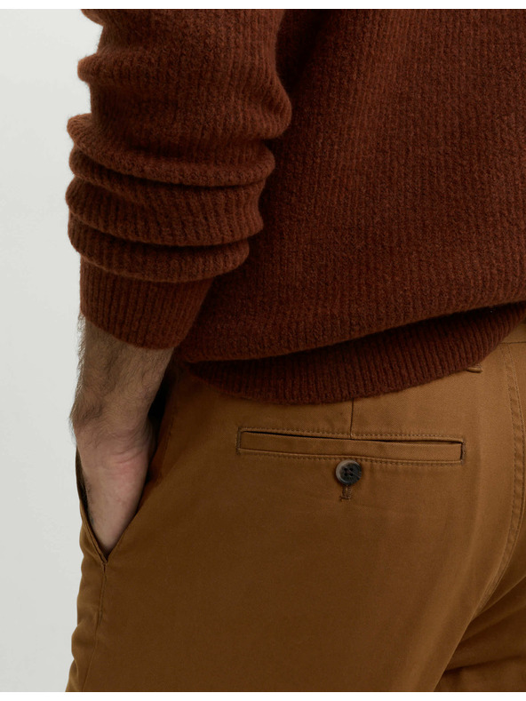 Marks & Spencer Keprske chino hlače Heritage normalnega kroja Marks & Spencer rjava