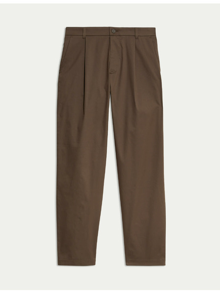 Marks & Spencer Super lahke chino hlače, rahlo zožen rez Marks & Spencer rjava