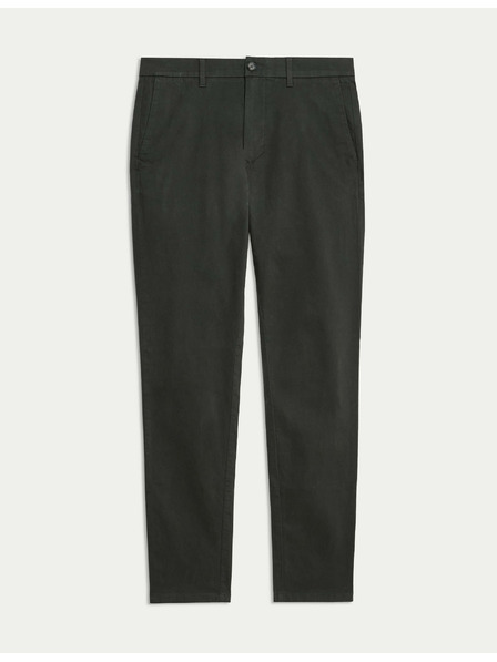 Marks & Spencer Hlače Marks & Spencer stretch chino slim fit sive barve