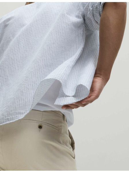 Marks & Spencer Prilegajoče se hlače chino z raztegljivim vzorcem Marks & Spencer bež