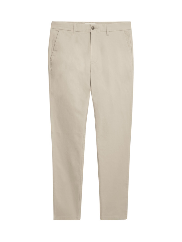 Marks & Spencer Prilegajoče se hlače chino z raztegljivim vzorcem Marks & Spencer bež