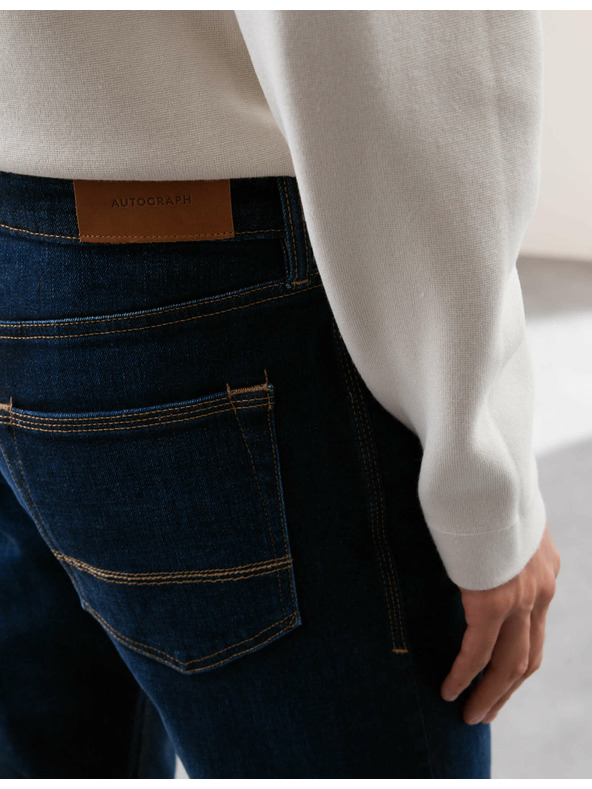 Marks & Spencer Raztegljive kavbojke v japonskem slogu, ozek rez Marks & Spencer mornarsko modra