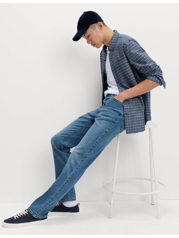 Marks & Spencer Raztegljive kavbojke ravnega kroja Marks & Spencer modre barve