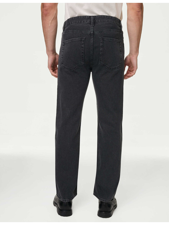 Marks & Spencer Gladke kavbojke ravnega kroja iz čiste bombaževine Marks & Spencer siva