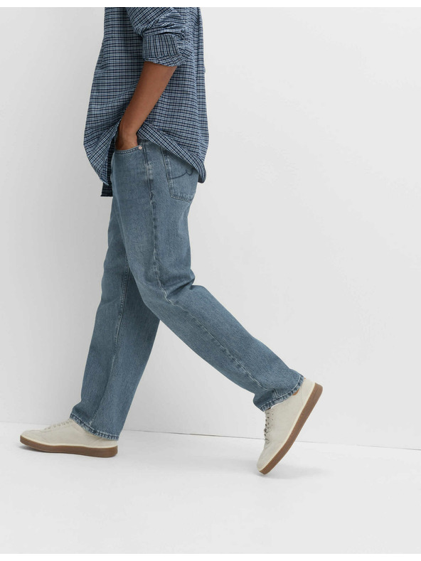 Marks & Spencer Authentic ohlapne trdne kavbojke Marks & Spencer modra