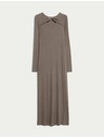 Marks & Spencer Pletene rebraste midi obleke ravnega kroja Marks & Spencer rjava