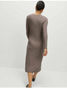 Marks & Spencer Pletene rebraste midi obleke ravnega kroja Marks & Spencer rjava
