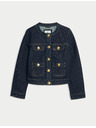 Marks & Spencer Jeans jakna z gumbi brez ovratnika Marks & Spencer mornarsko modra