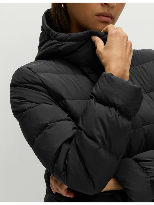 Marks & Spencer Prešit puhast pokrivač iz perja in puha s kapuco Marks & Spencer črna